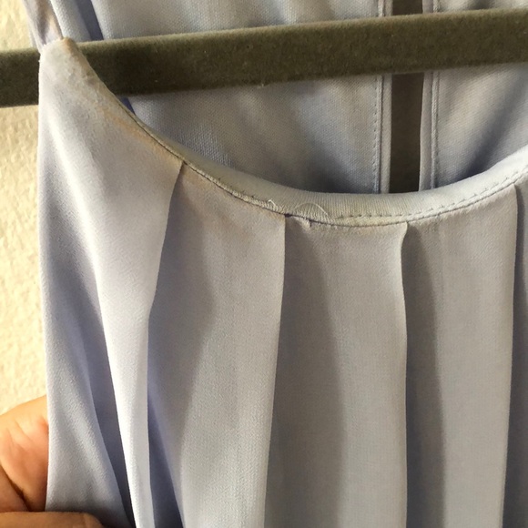 High Neck Spaghetti Strap Light Blue Dress (M) - Picture 4 of 4